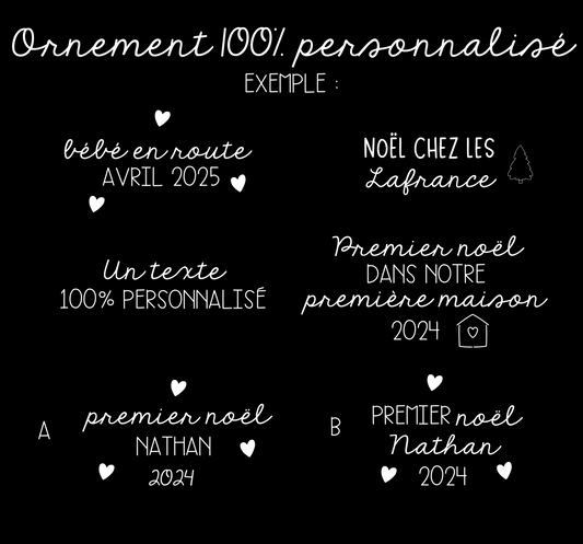 Ornement de Noël | 100% personnalisé | Christmas Collection