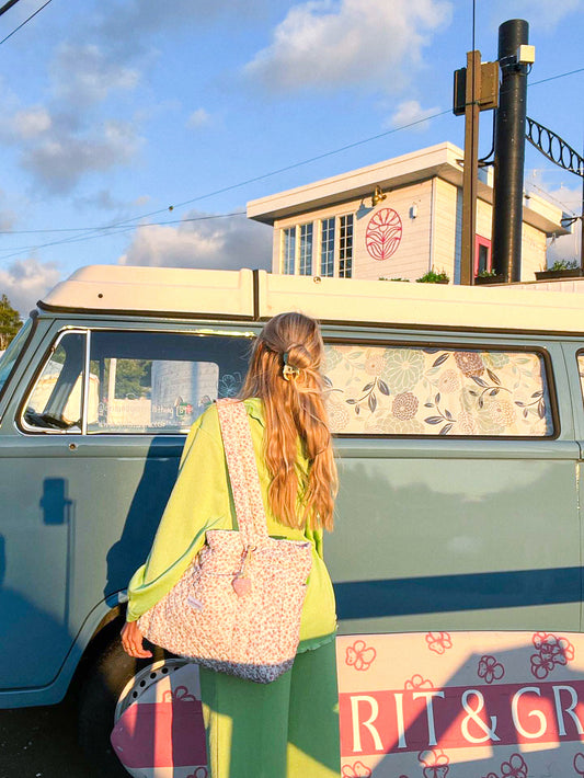 Floral tote bag