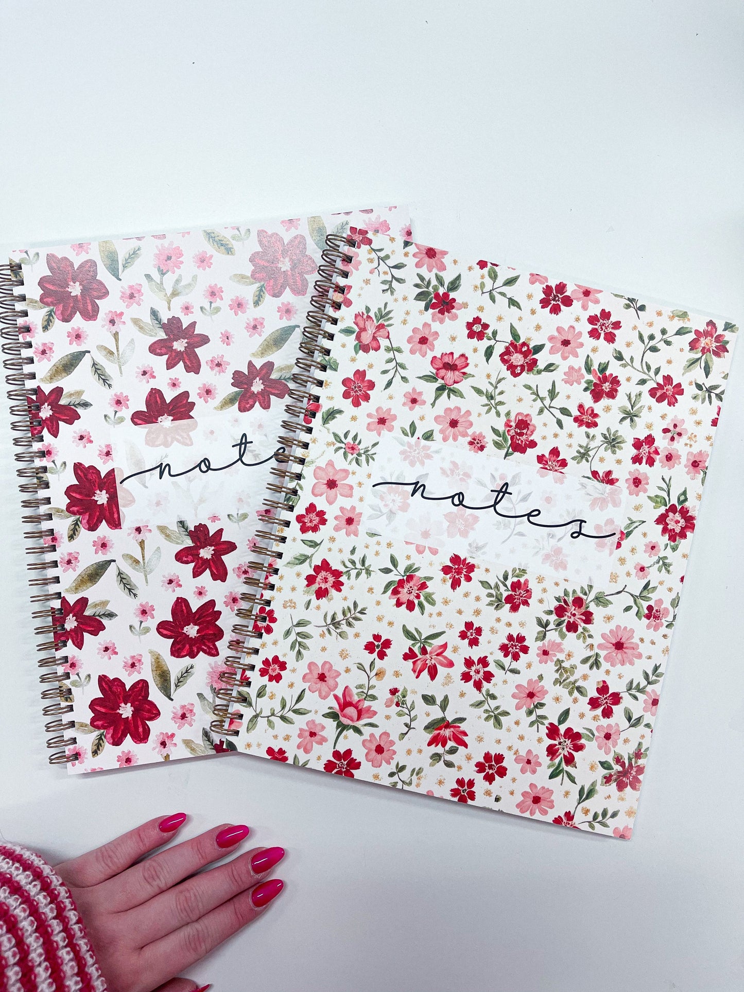 Cahier de notes | Fleurs rouges et roses