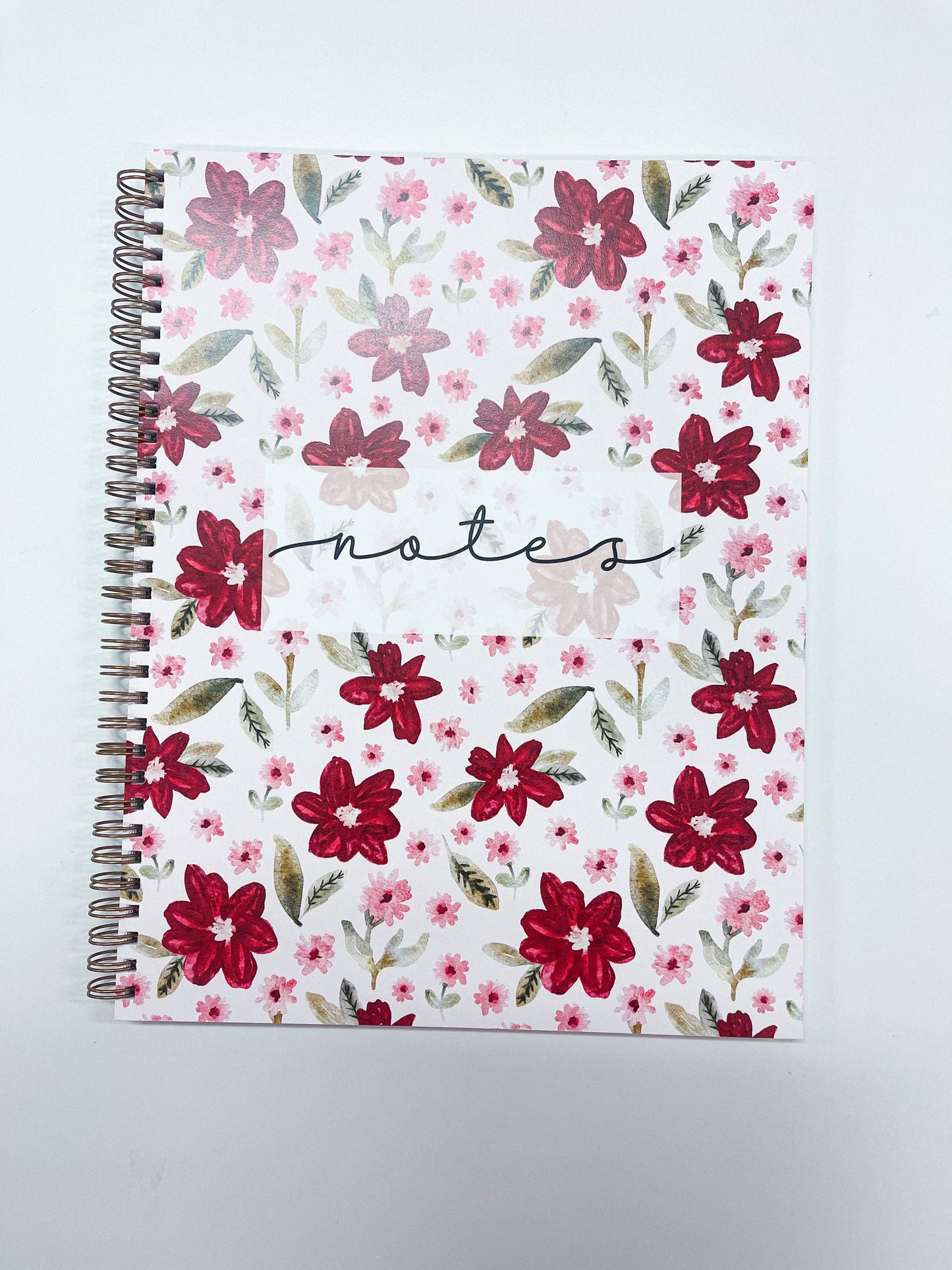 Cahier de notes | Fleurs bourgognes