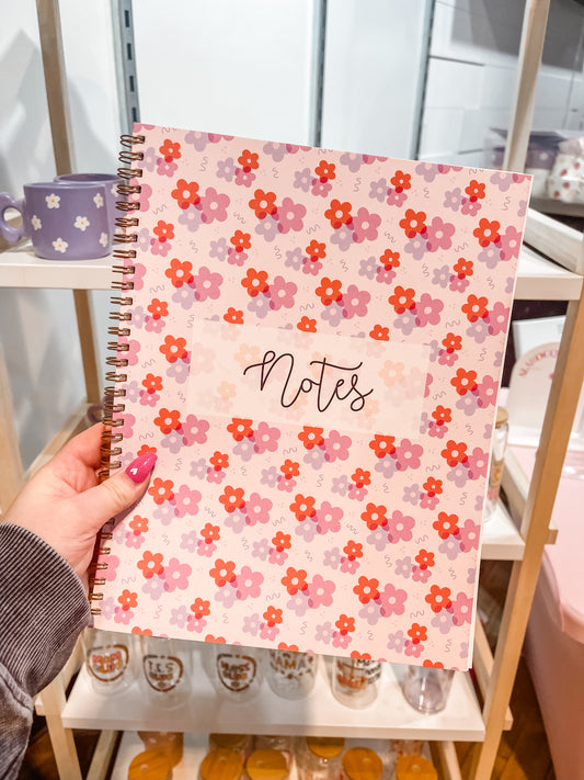 Cahier de notes | Fleurs Mauves Roses | 100 pages