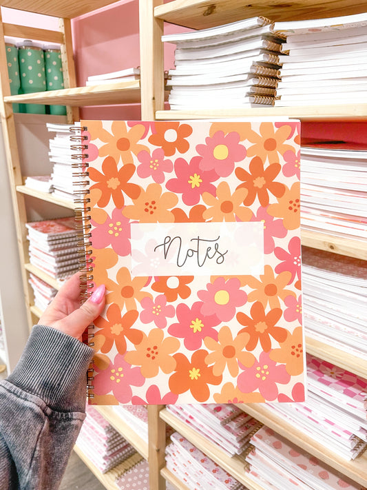 Cahier de notes Fleurs Orange | 100 pages