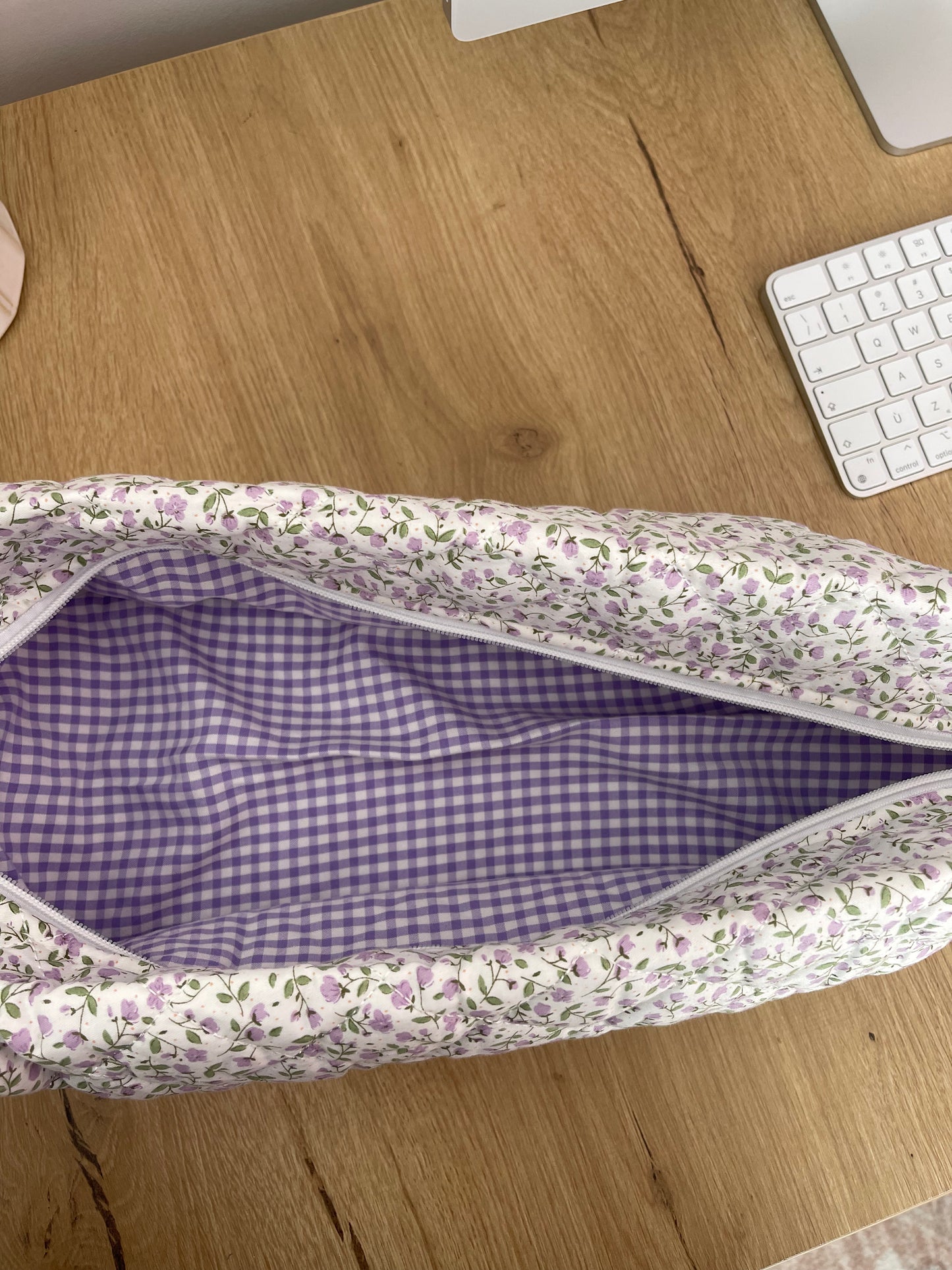 Trousse X-large | Fleurs mauves