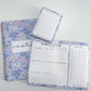 Trio | Notebook | To Do List | Planner | Blue &amp; Pink White Flowers