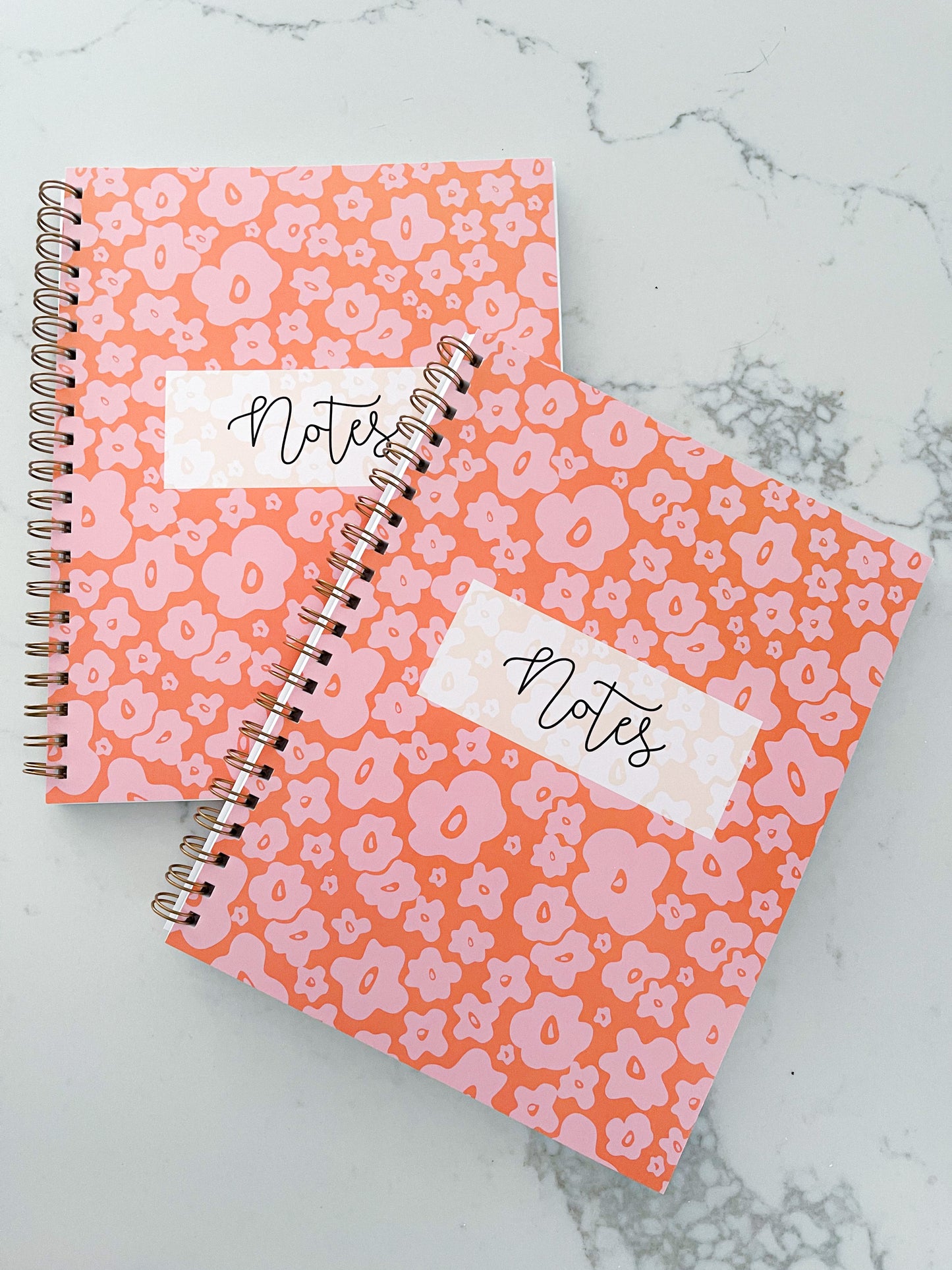 Cahier de notes Rose Orange Rétro| 100 pages