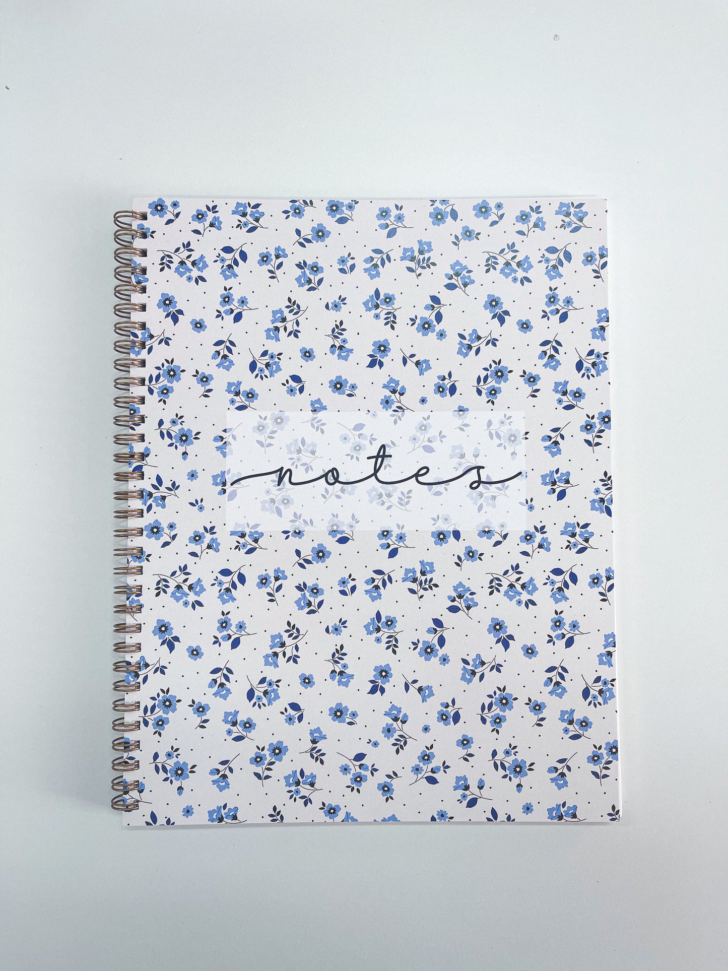 Cahier de notes | Fleurs bleues | 100 pages