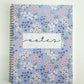 Cahier de notes | Bleu et fleurs multiples  | 100 pages