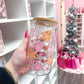 16 oz Tumbler | Gingerbread &amp; Pink Coffee | Christmas Collection | Lid &amp; Straw Included