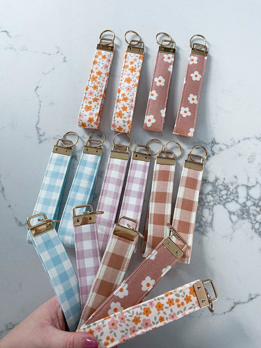 Porte-clés bracelet avec lanière en coton